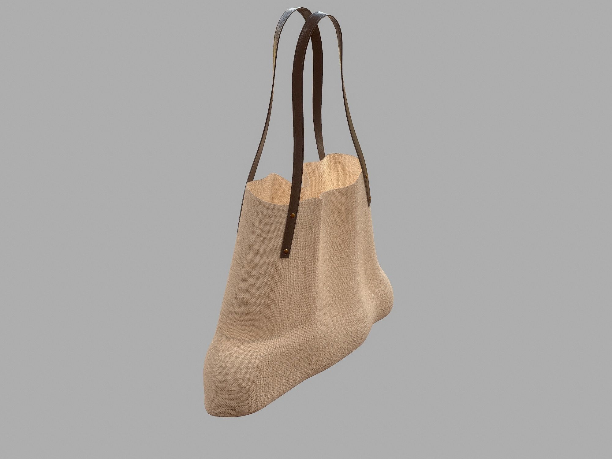 Shopper Handbag Free low-poly 3D model_6
