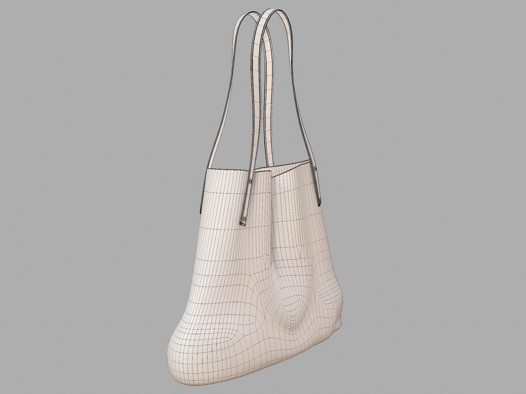 Shopper Handbag Free low-poly 3D model_8