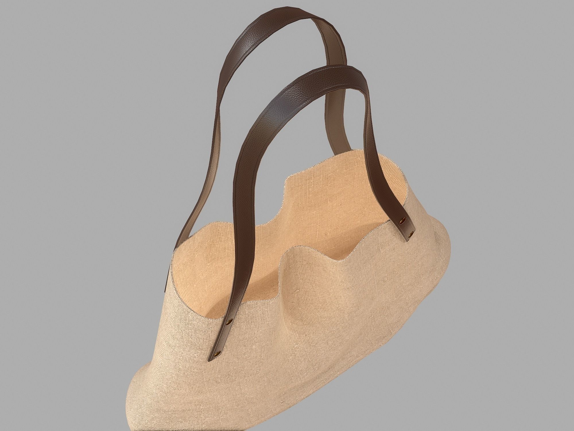 Shopper Handbag Free low-poly 3D model_7