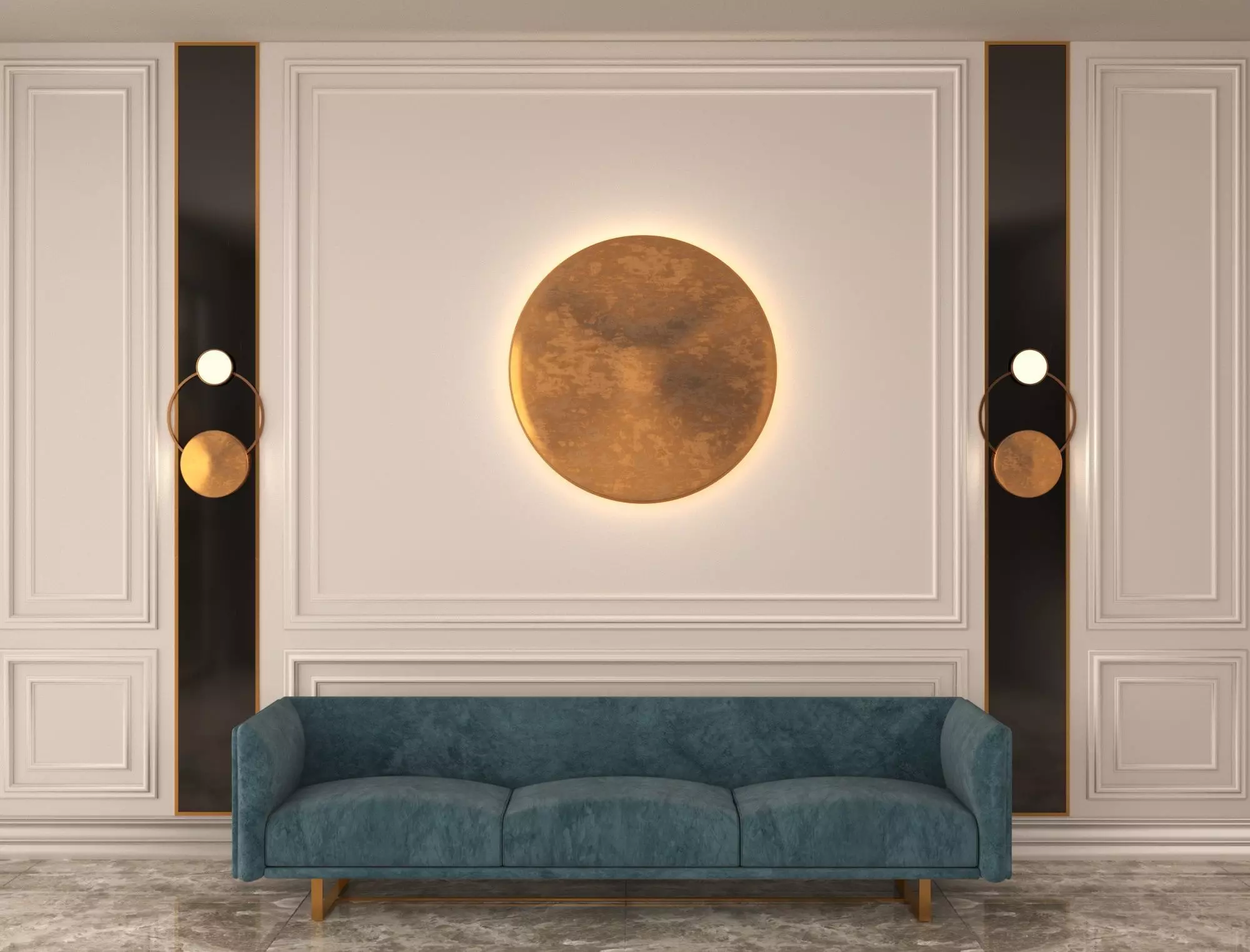 Livingroom interior scene 3D model