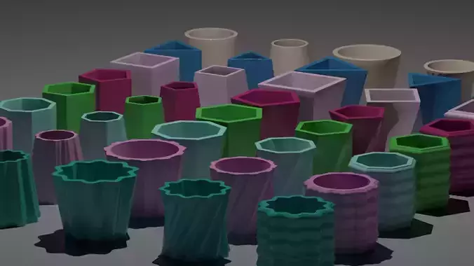 3d Printable Flower Pots 3D print model