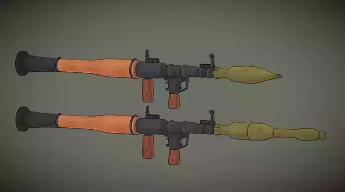 Low poly Rpg-7 grenade launcher