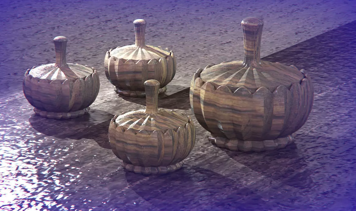 DECORATIVE SET dessert bowls 3D print model