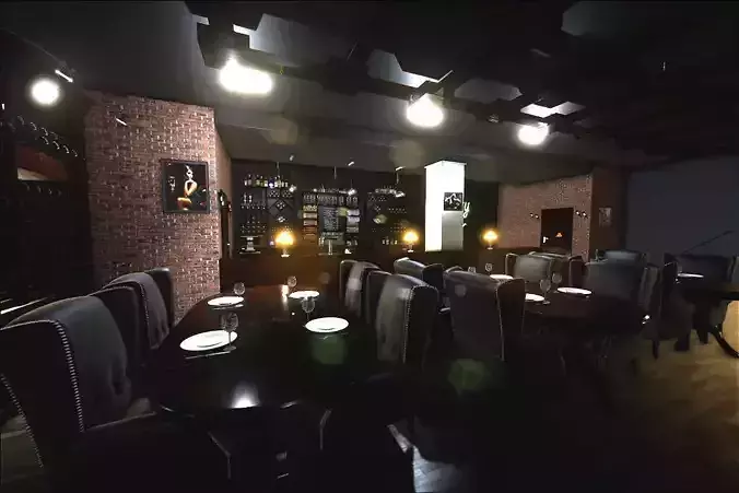 Bar cafe pub restaurant Unreal Engine 4 scene