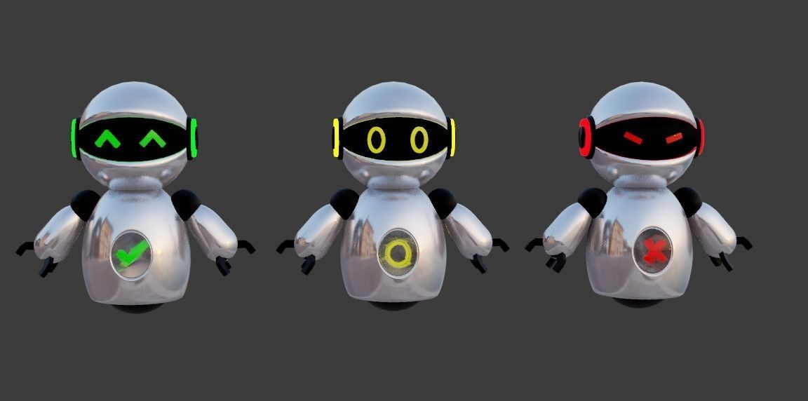 Mini robot 3D model_2