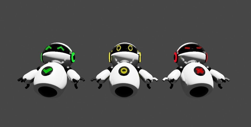 Mini robot 3D model_6