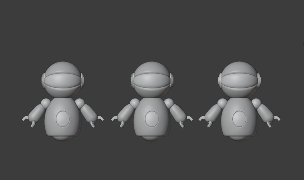 Mini robot 3D model_1
