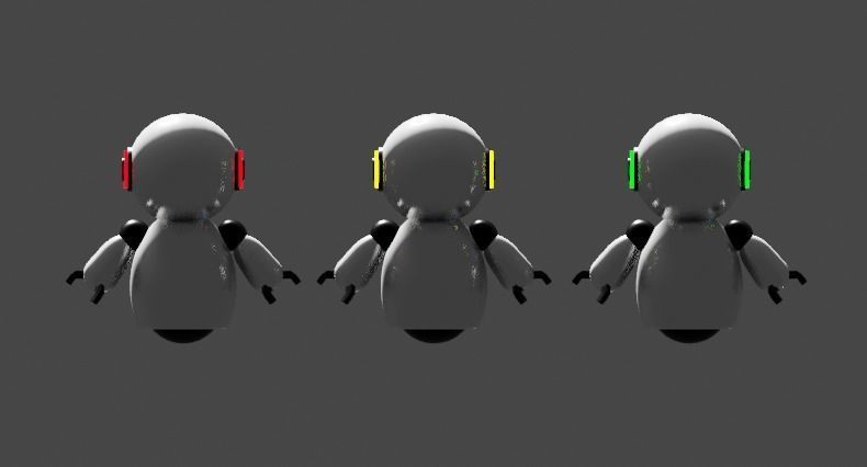 Mini robot 3D model_4