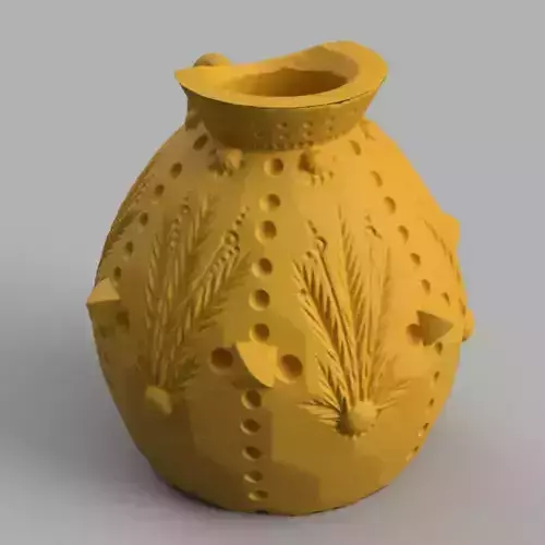 vase au motif floral 