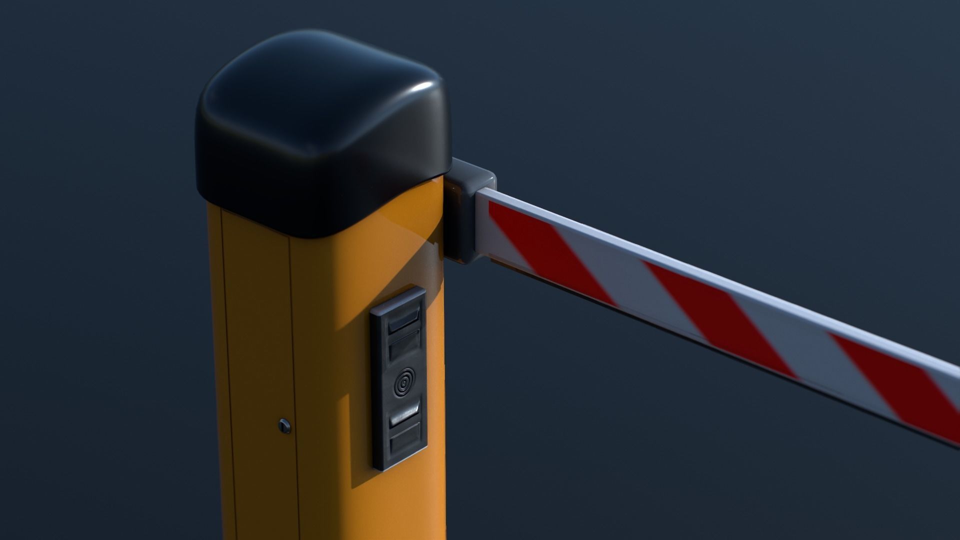 Car Park Barrier Gate Game ready Low-poly 3D model_10