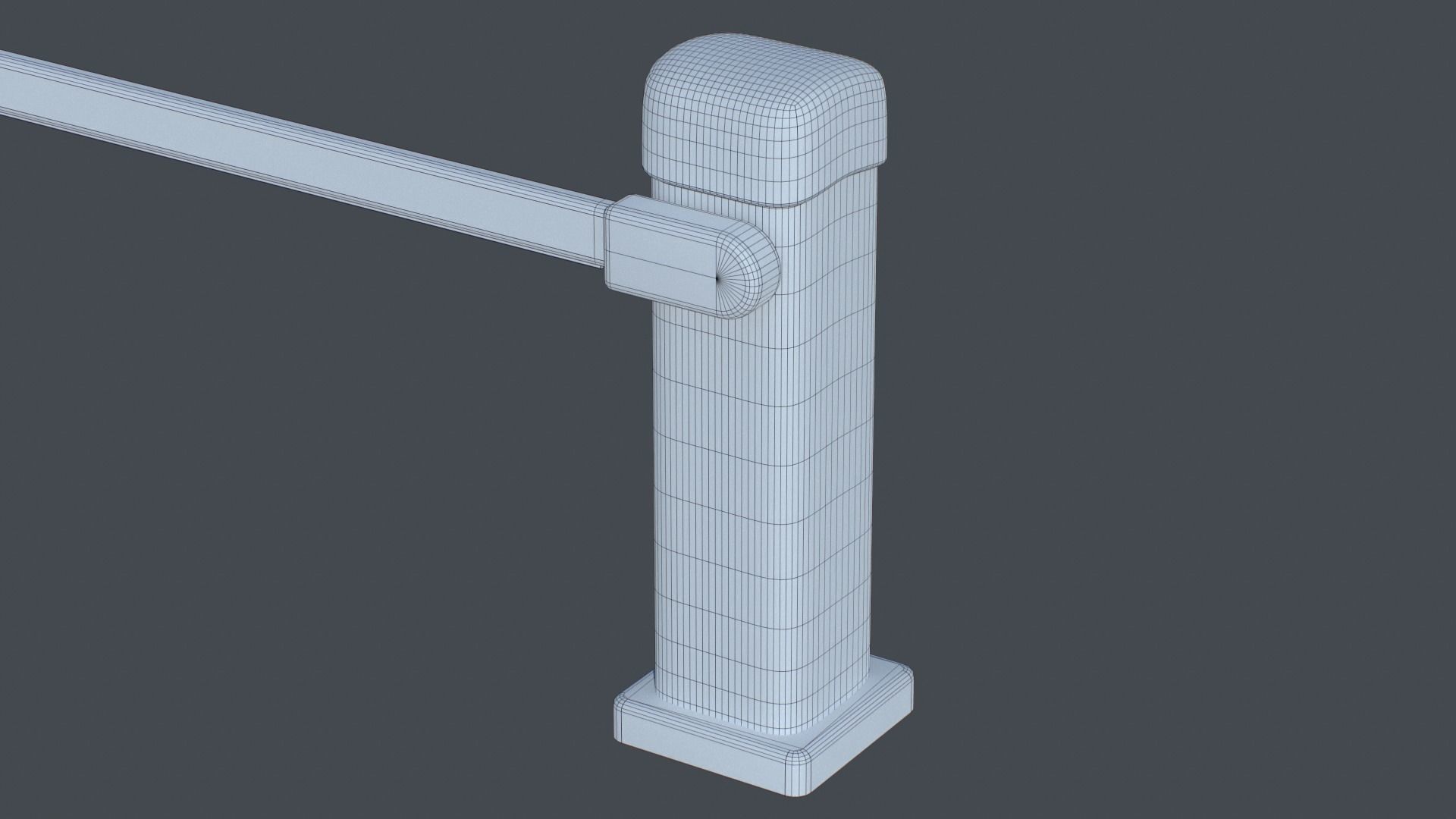 Car Park Barrier Gate Game ready Low-poly 3D model_12