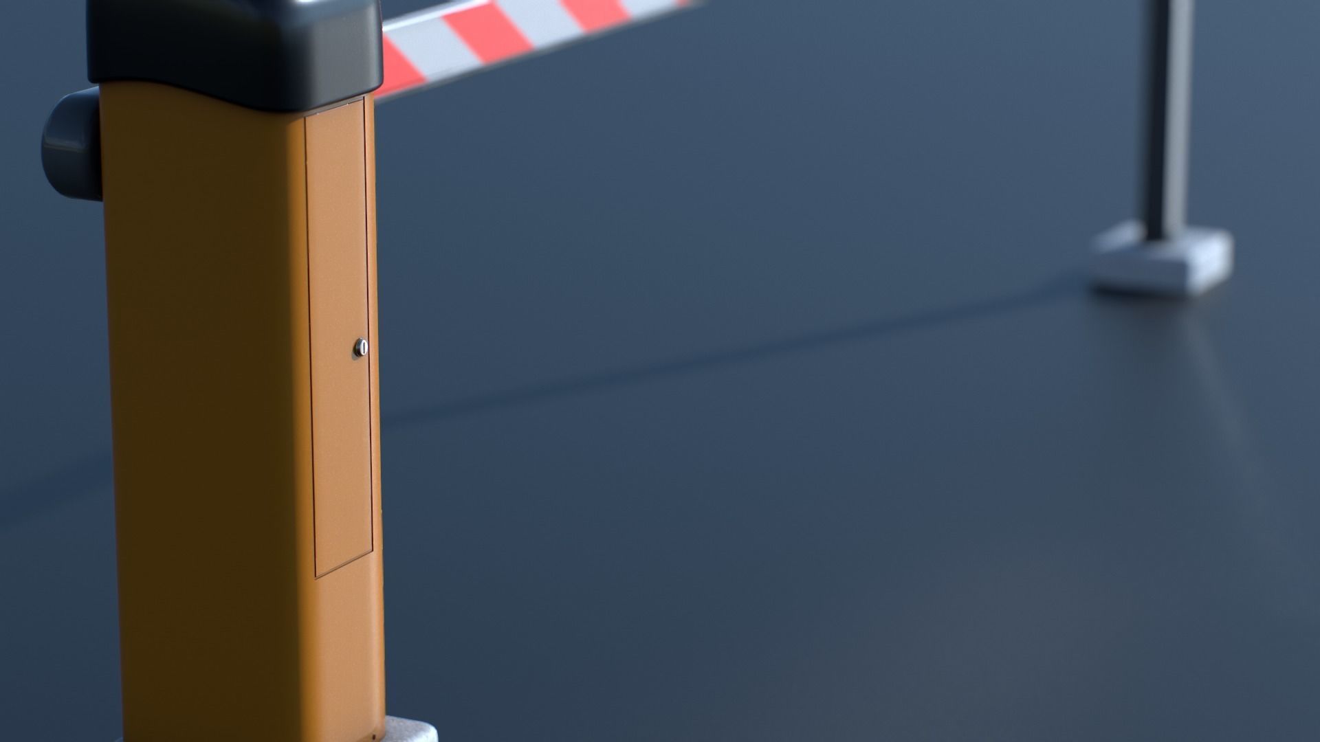 Car Park Barrier Gate Game ready Low-poly 3D model_11