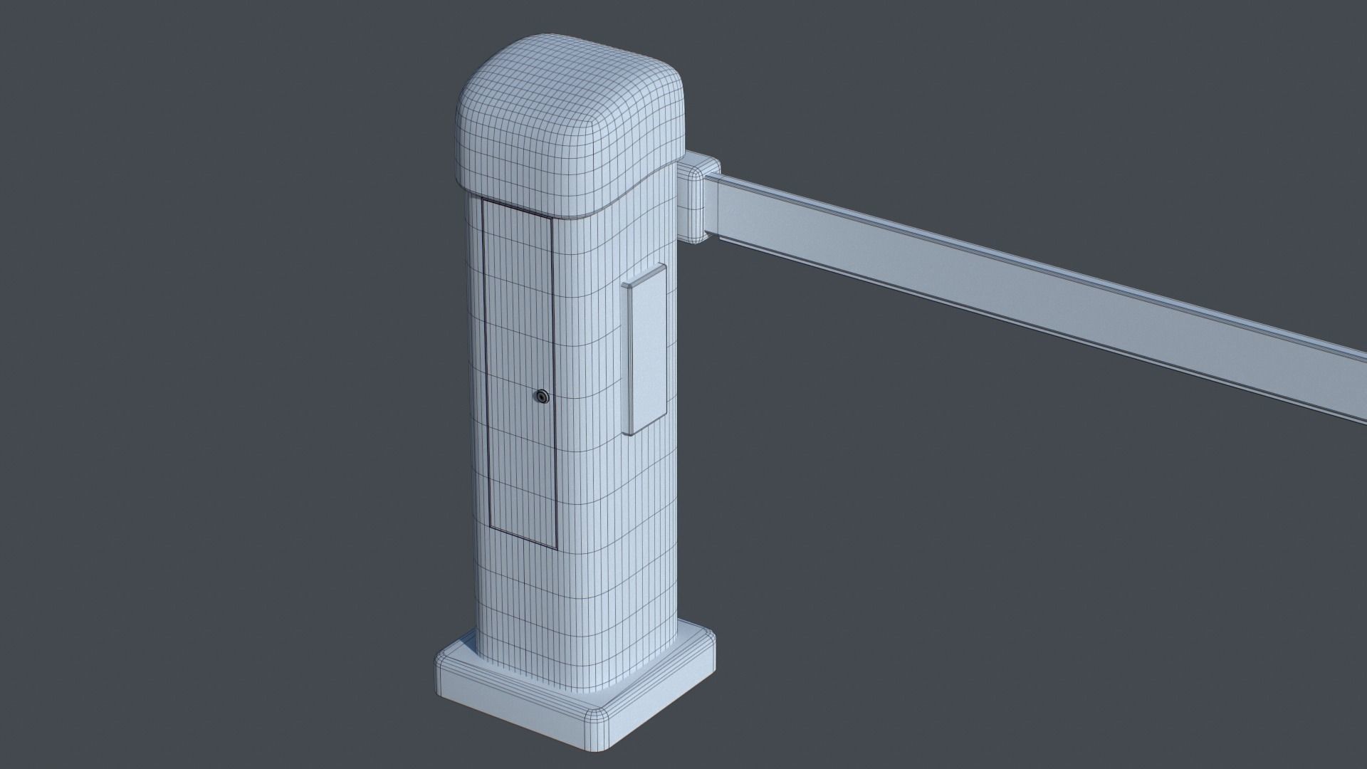 Car Park Barrier Gate Game ready Low-poly 3D model_13