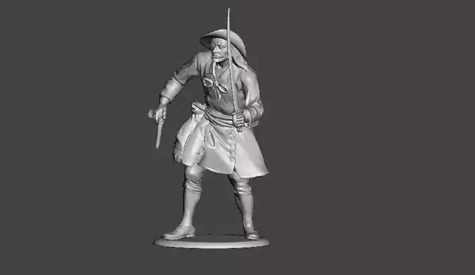 Pirate toy soldier 3D print model