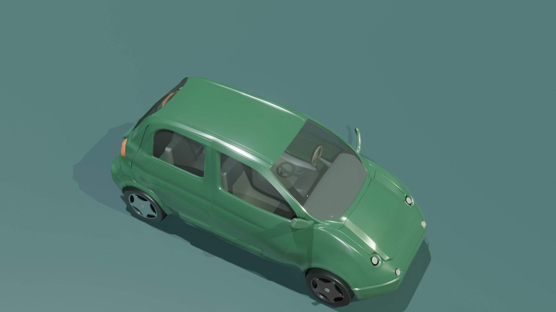Advanced Car Rigged For Blender  Low-poly 3D model_4