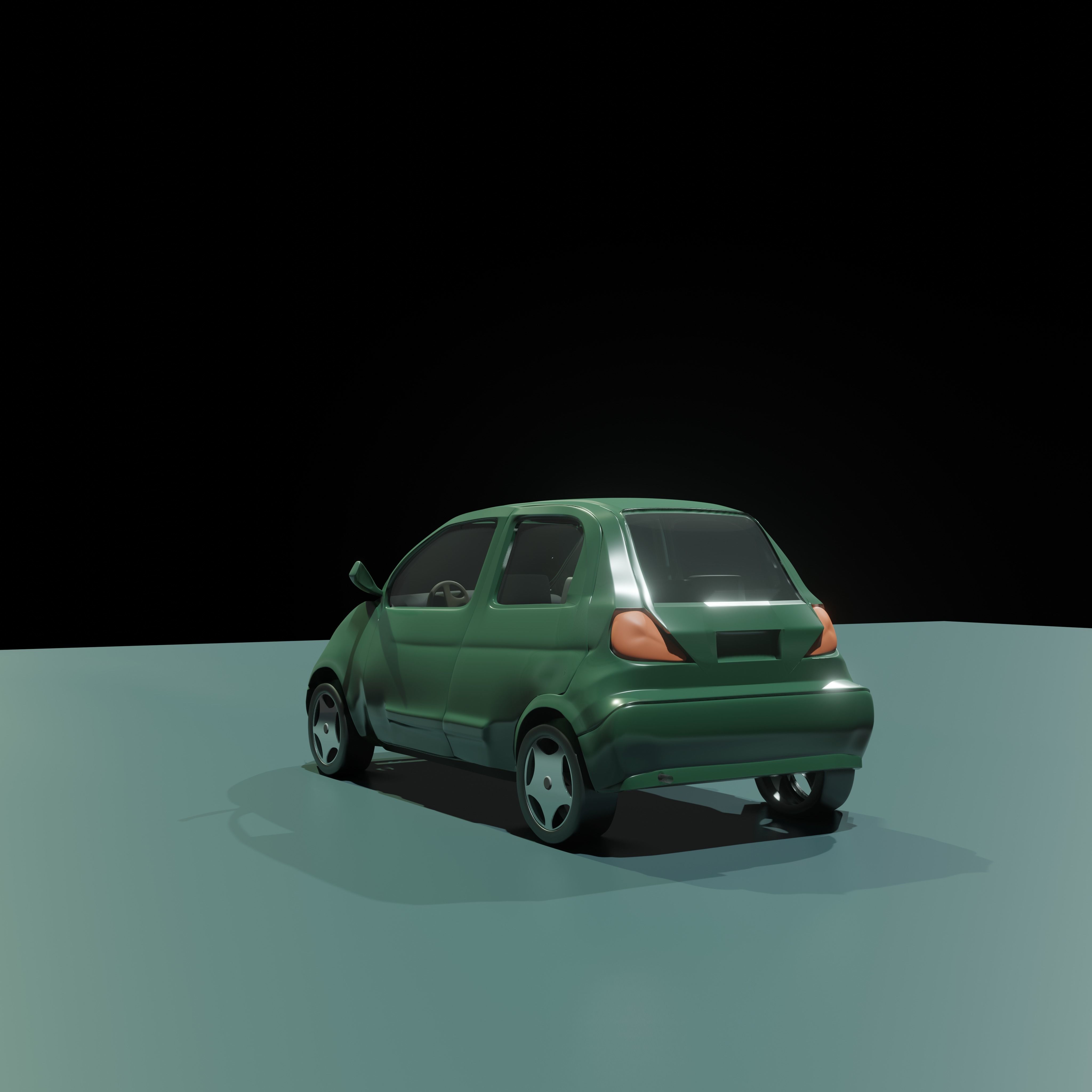 Advanced Car Rigged For Blender  Low-poly 3D model_5