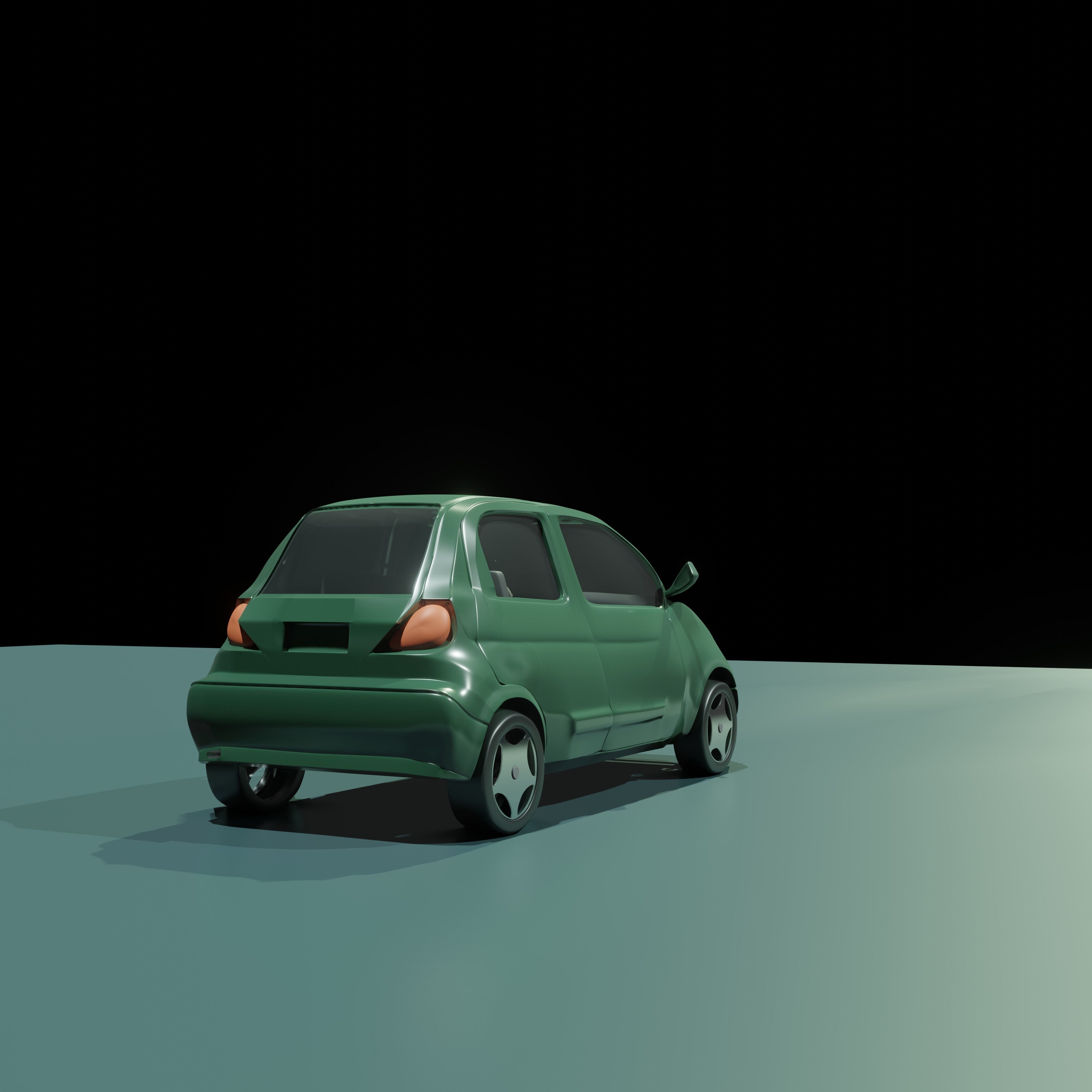 Advanced Car Rigged For Blender  Low-poly 3D model_8