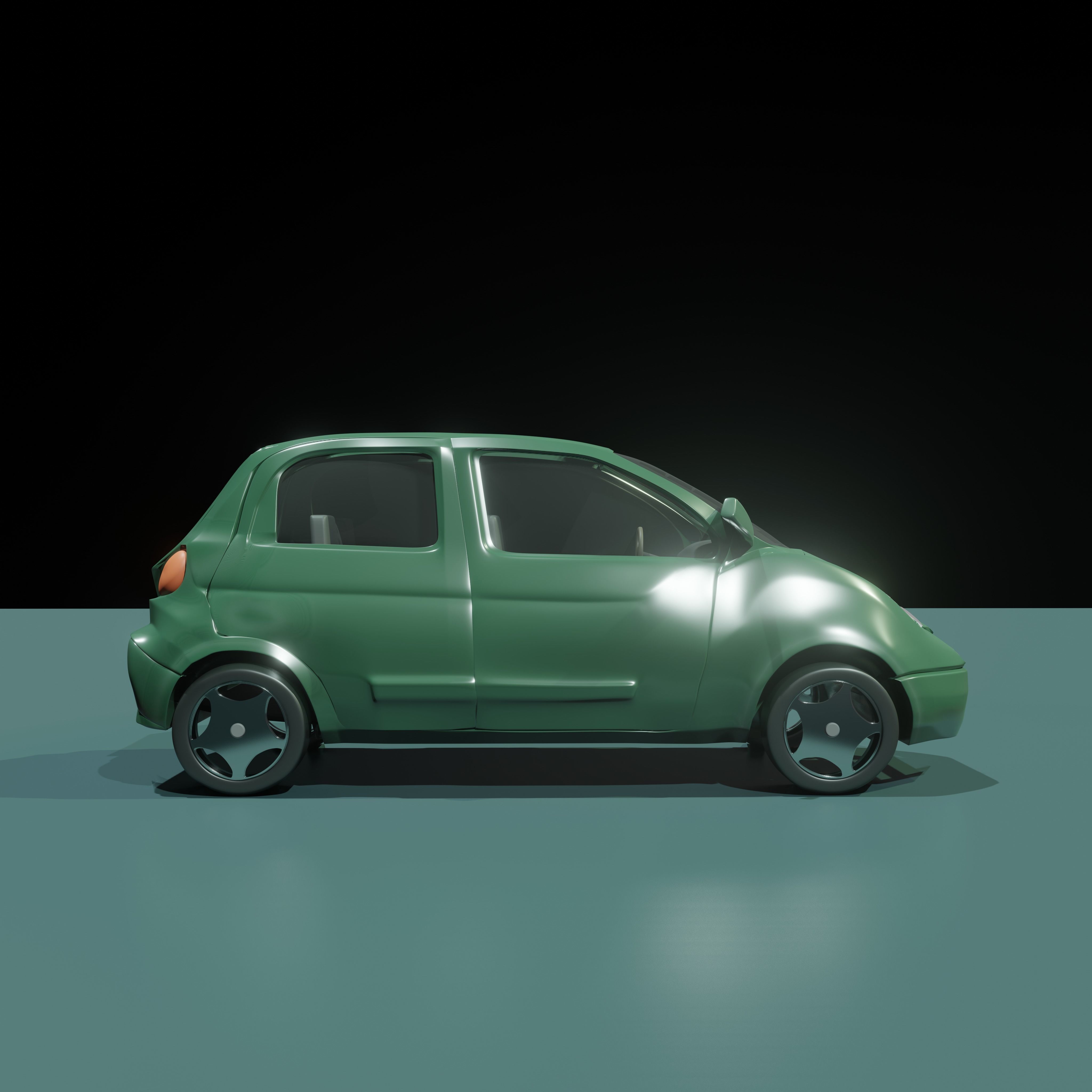 Advanced Car Rigged For Blender  Low-poly 3D model_9