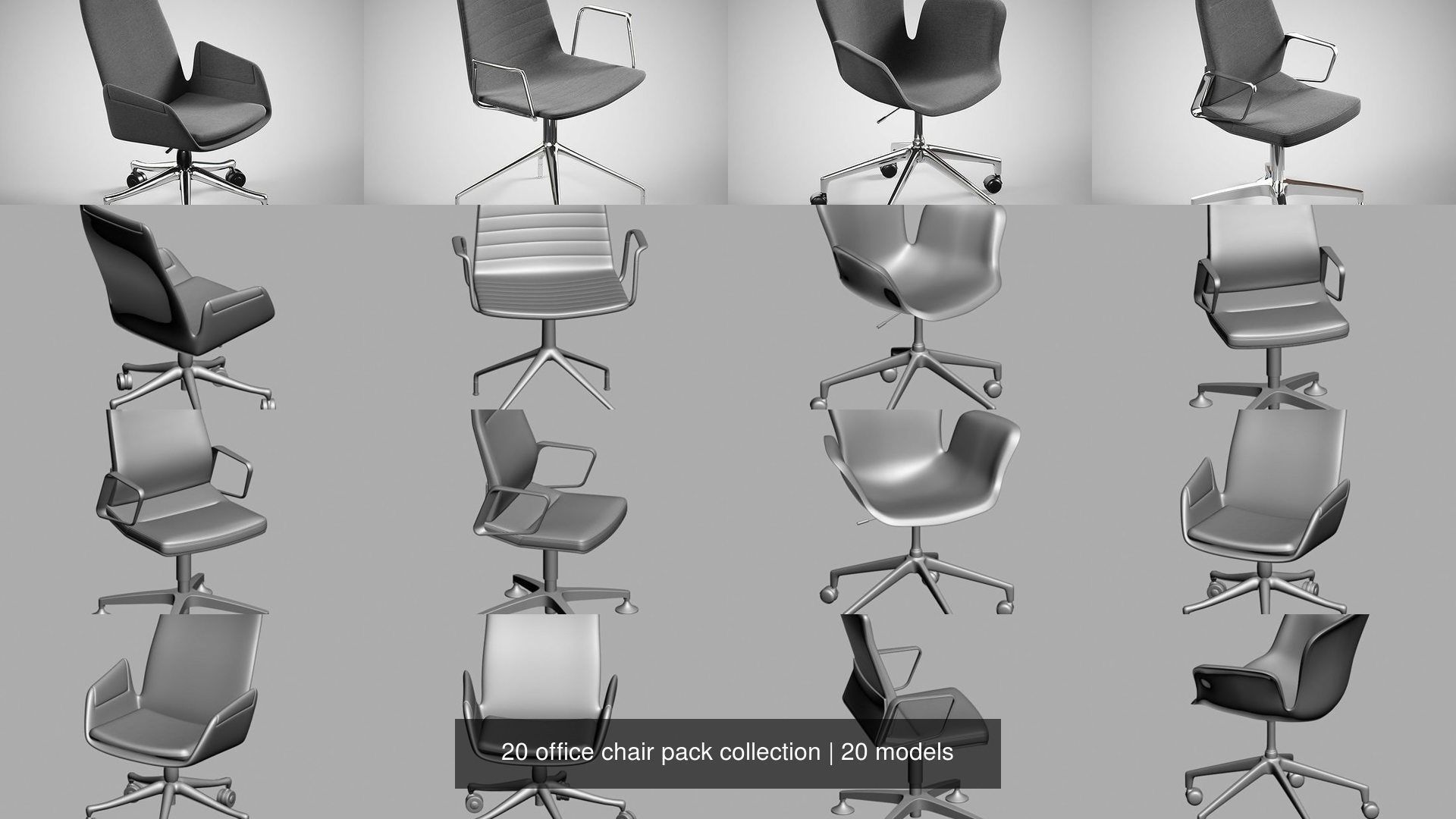 20 office chair pack collection _3