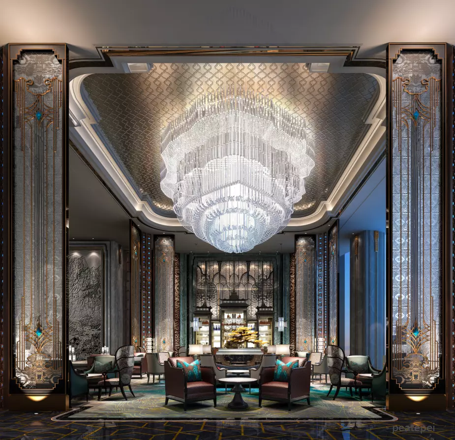 hotel lobby bar 3D model_0