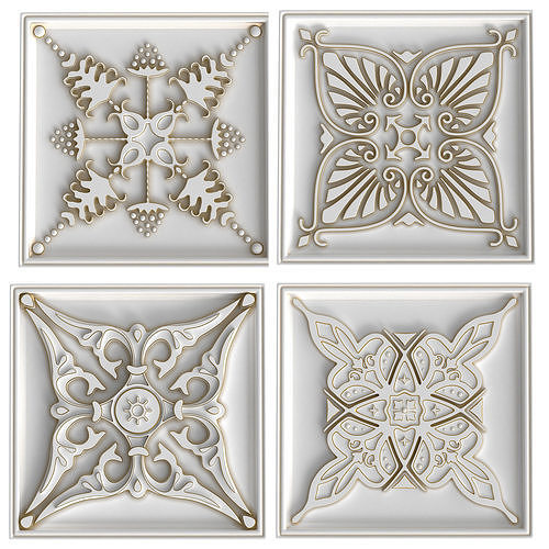 Decorative panels - Set 3 3D model