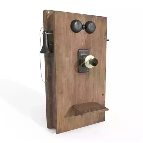 Early 1900s Antique Oak Wall Telephone