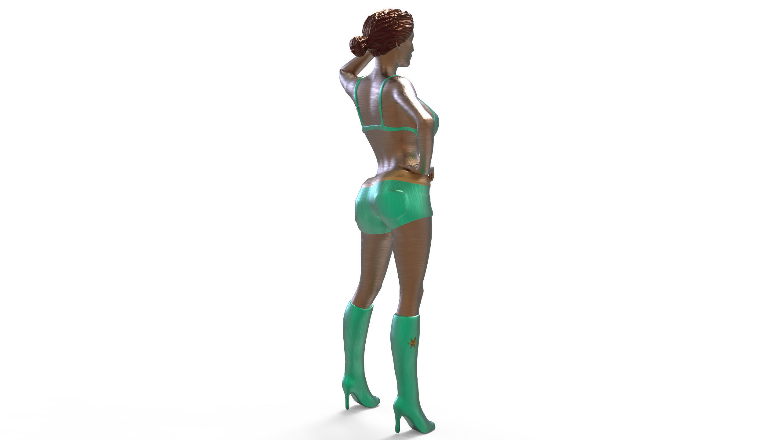 Pose N6 Attractive Sexy woman miniature 3d print Model 3D print model_4