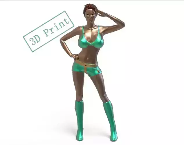 Pose N6 Attractive Sexy woman miniature 3d print Model 3D print model