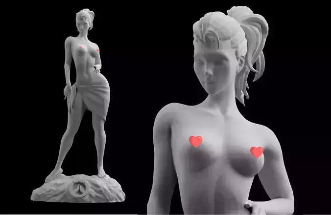 Overwatch Widowmaker Pinup Statue Sculpt Sexy 3D printing