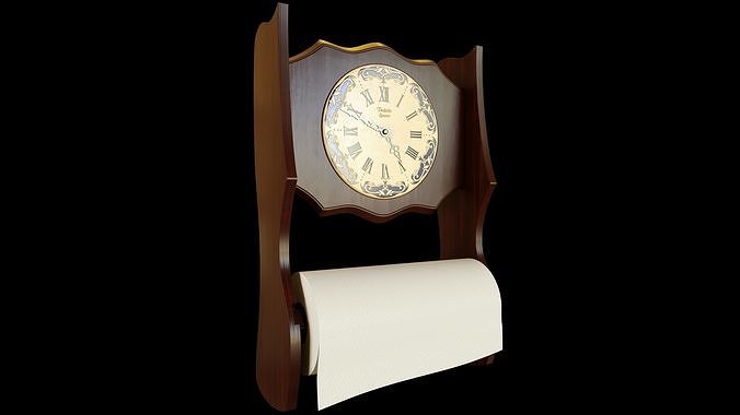 Paper Towel Kitchen Clock 3D model