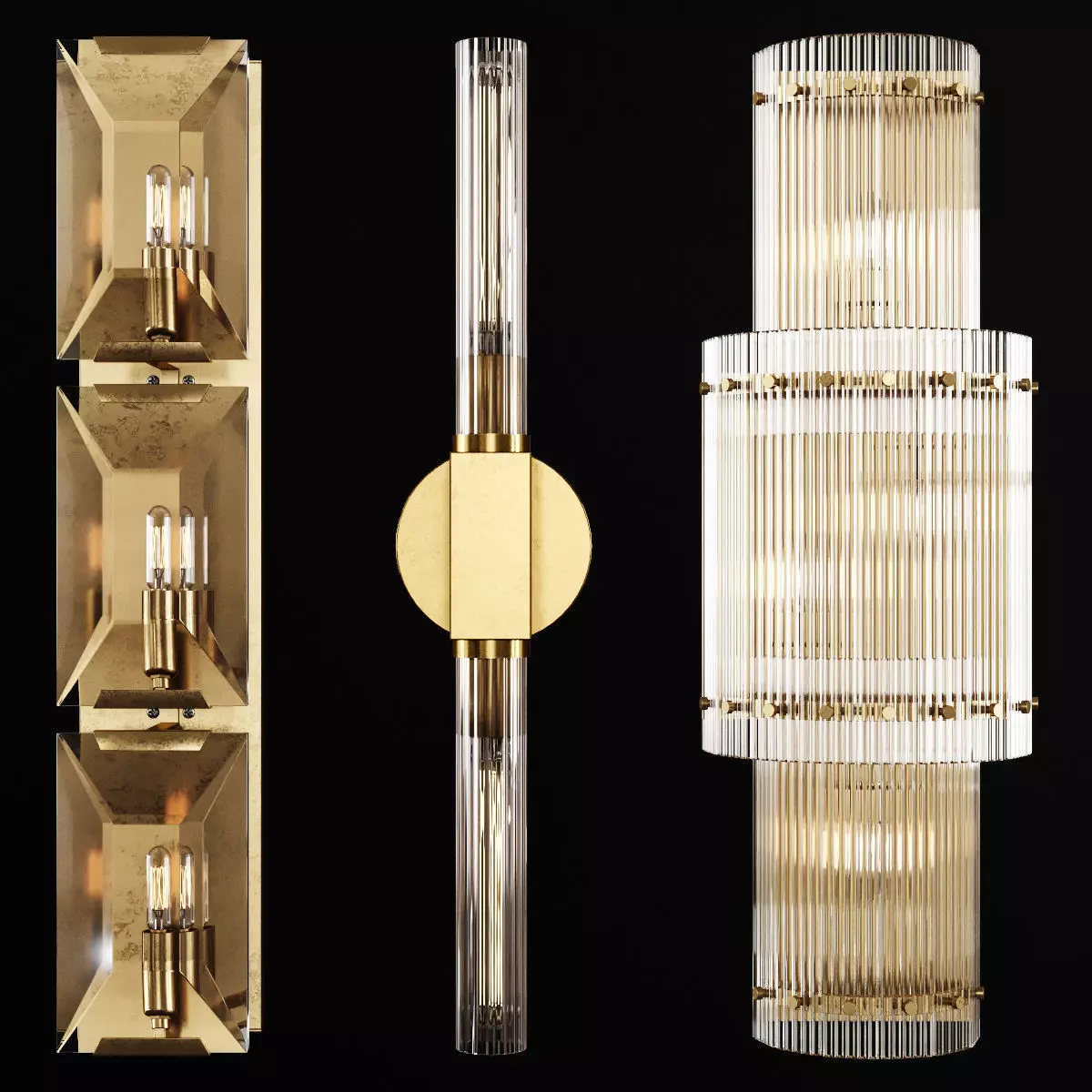 Restoration Hardware Exclusive Wall light set 01 3D model_0