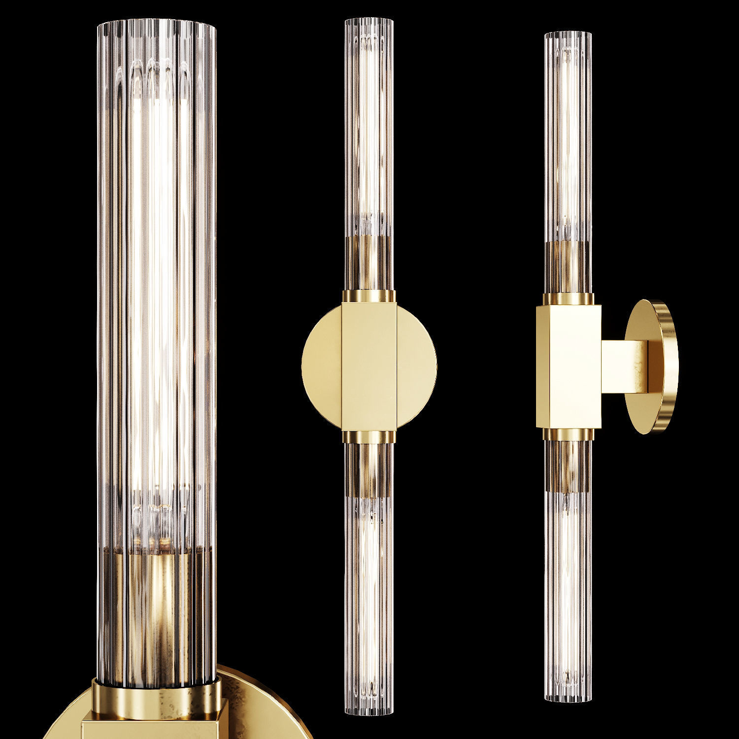 Restoration Hardware Exclusive Wall light set 01 3D model_2