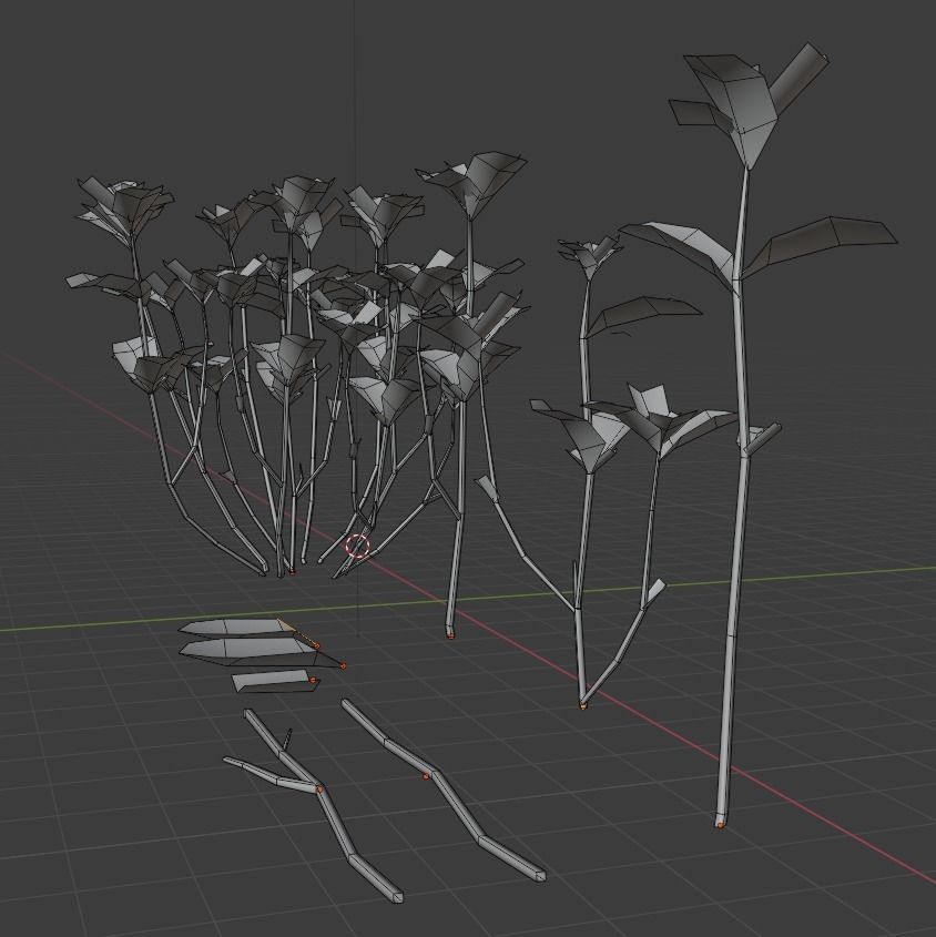 Plant Mentha Spicata - Game Asset - LowPoly Low-poly 3D model_9