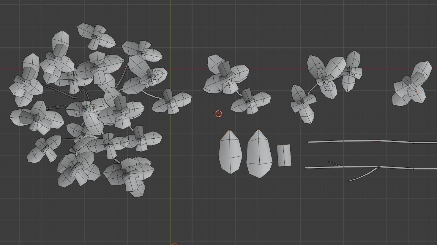 Plant Mentha Spicata - Game Asset - LowPoly Low-poly 3D model_7