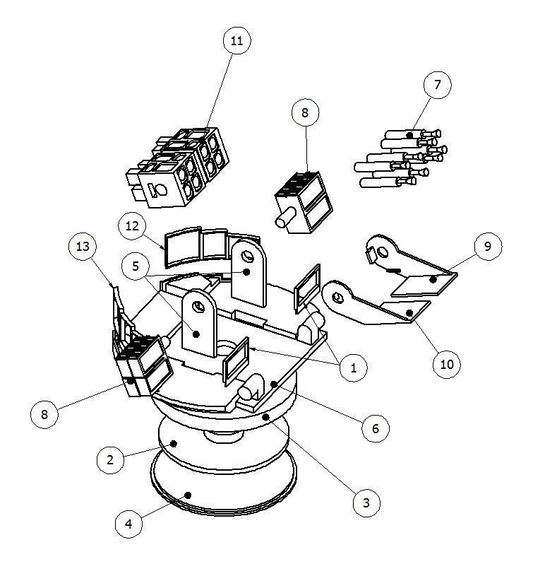 Anti aircraft Pom Pom 40mm  scale 1 to 100 3D print model_2