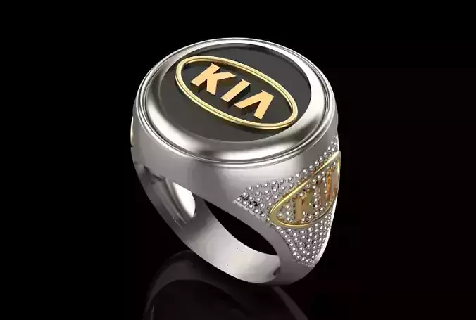 Kia ring Silver Gold  Print