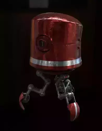 robot red-bots Low-poly 3D model