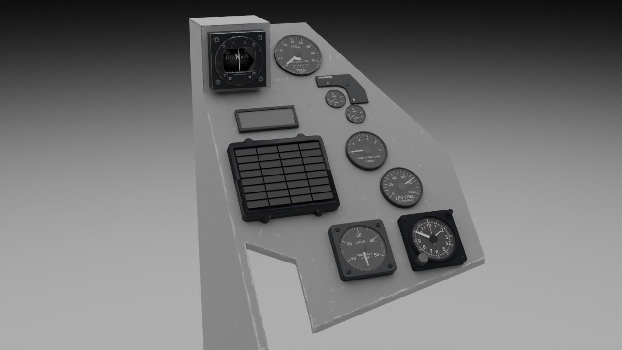 F16 Right Auxiliary Pedestal 3D model_9