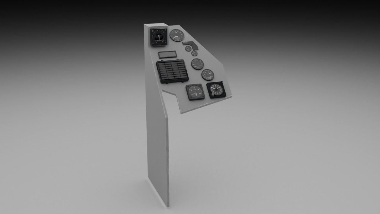 F16 Right Auxiliary Pedestal 3D model_2