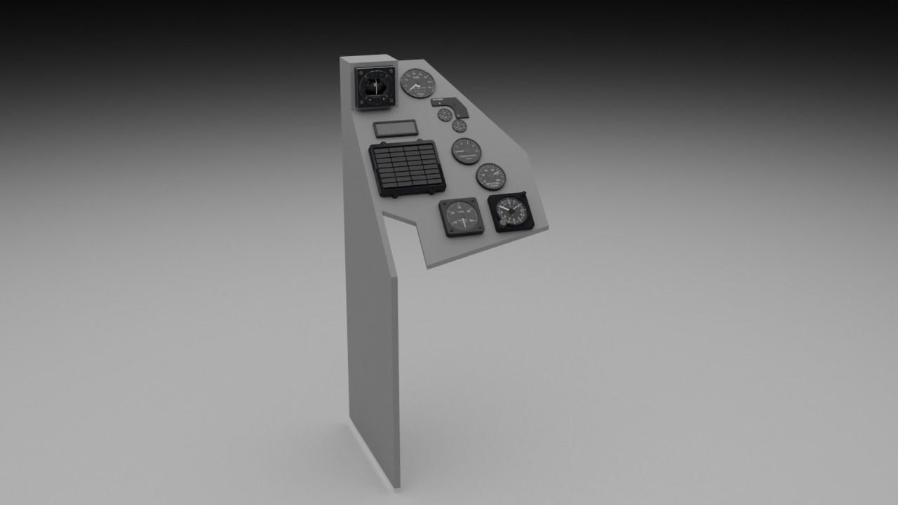 F16 Right Auxiliary Pedestal 3D model_1