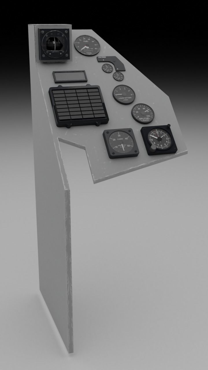 F16 Right Auxiliary Pedestal 3D model_7