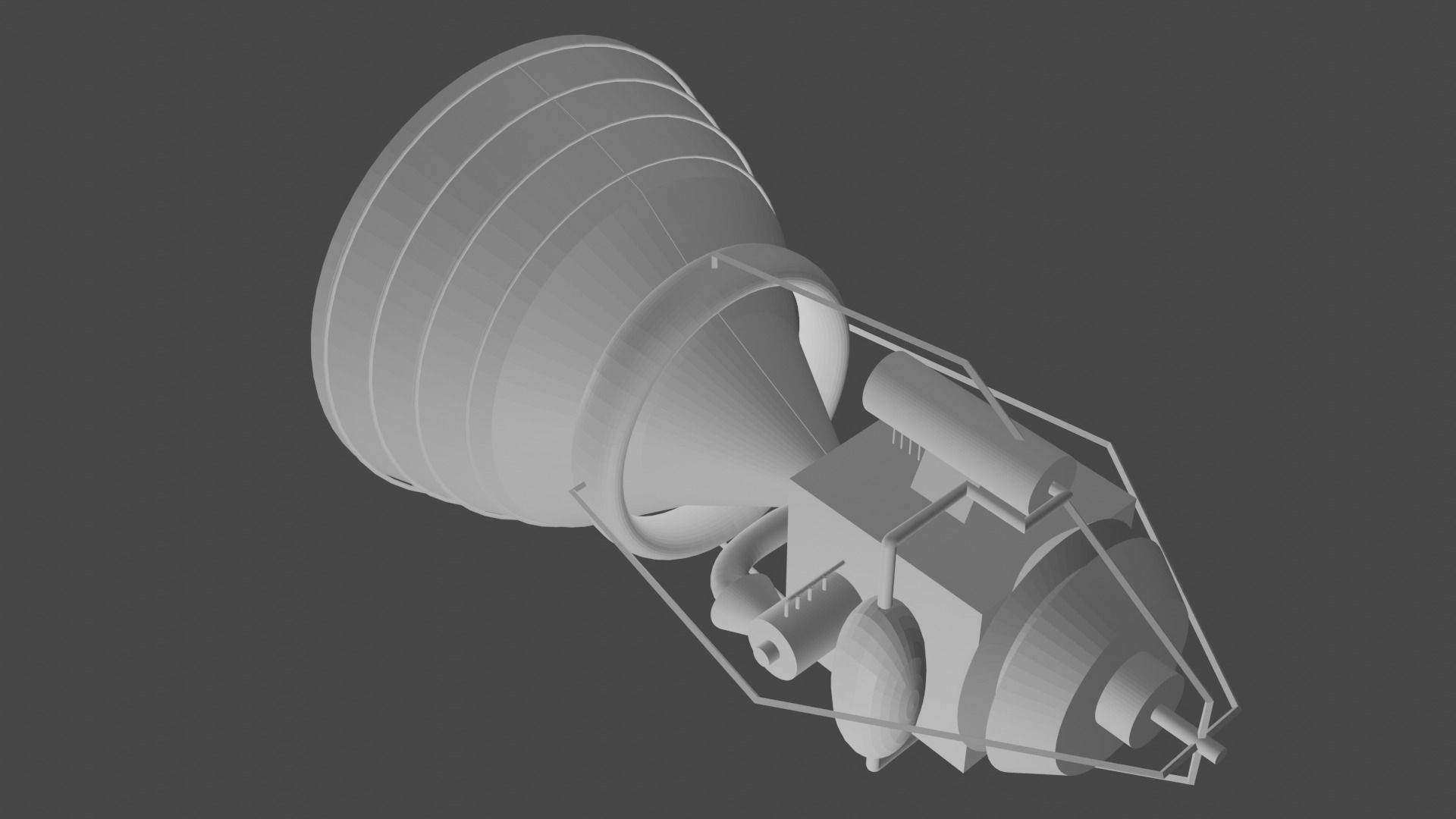 Rocket Engine V1 Free 3D model_4