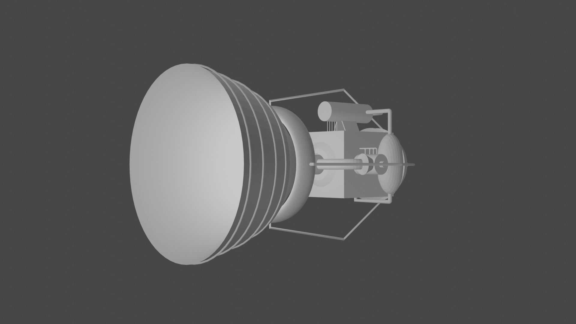 Rocket Engine V1 Free 3D model_2