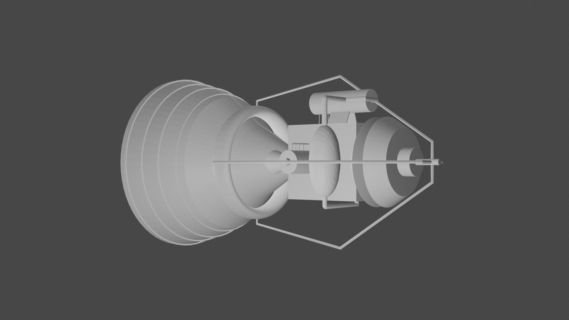Rocket Engine V1 Free 3D model_3