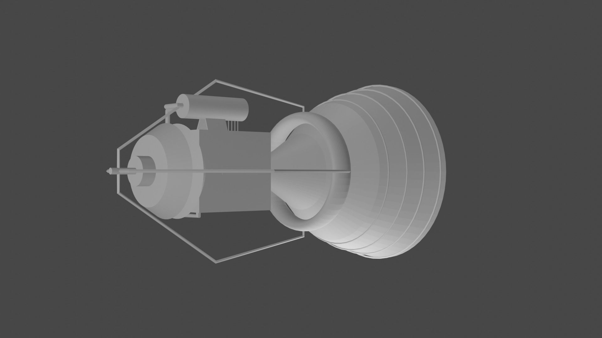 Rocket Engine V1 Free 3D model_1
