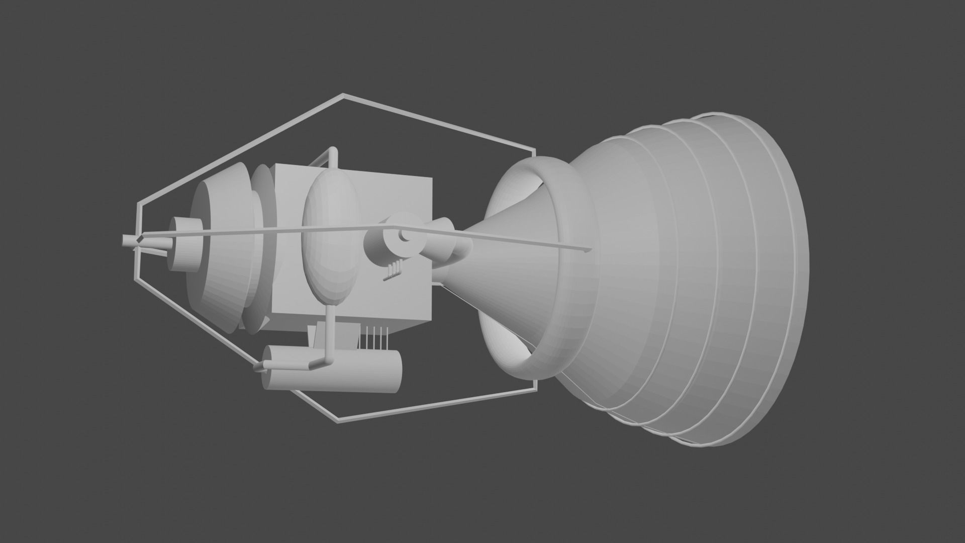 Rocket Engine V1 Free 3D model_5