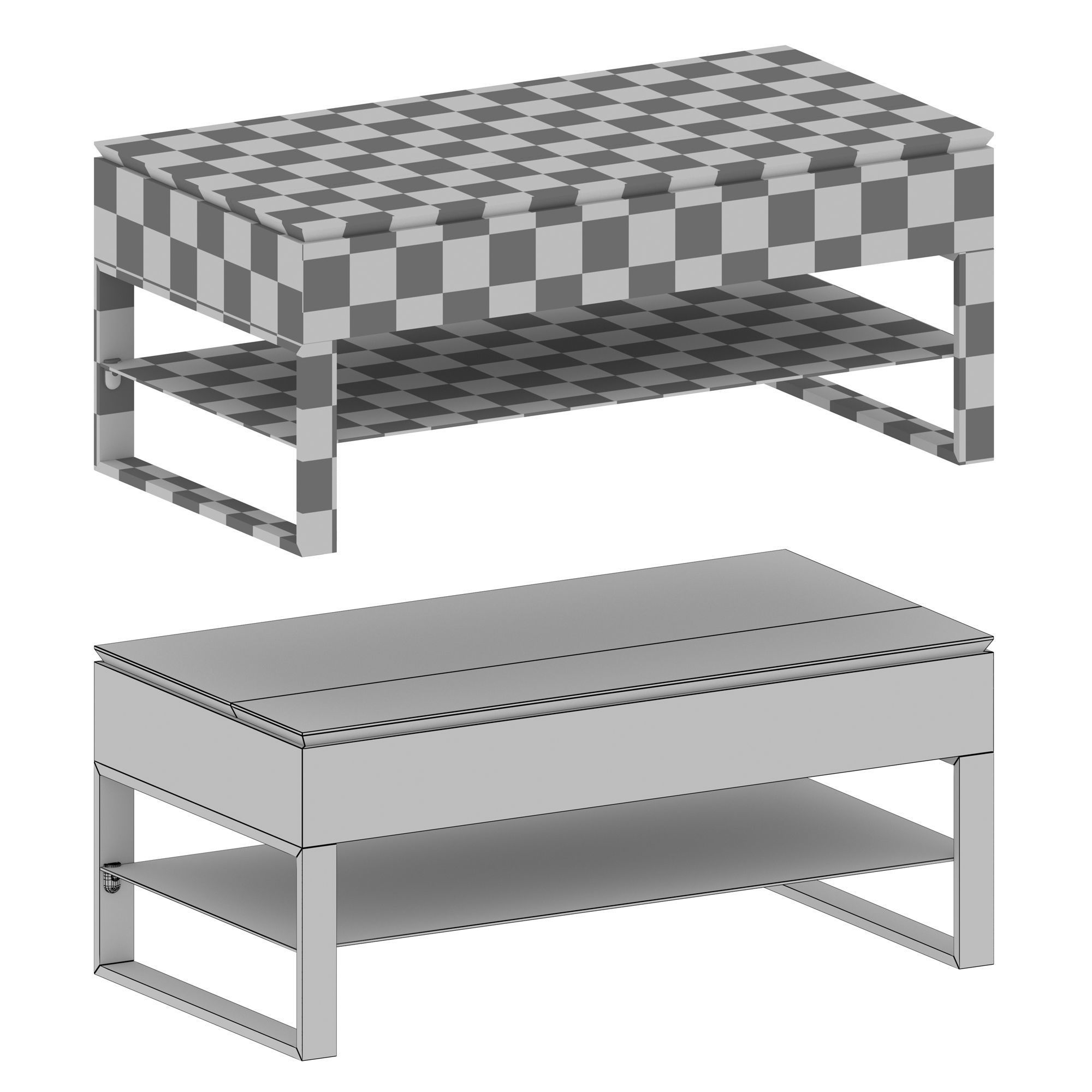 Falster Lift-Top Coffee Table Crate and Barrel 3D model_12
