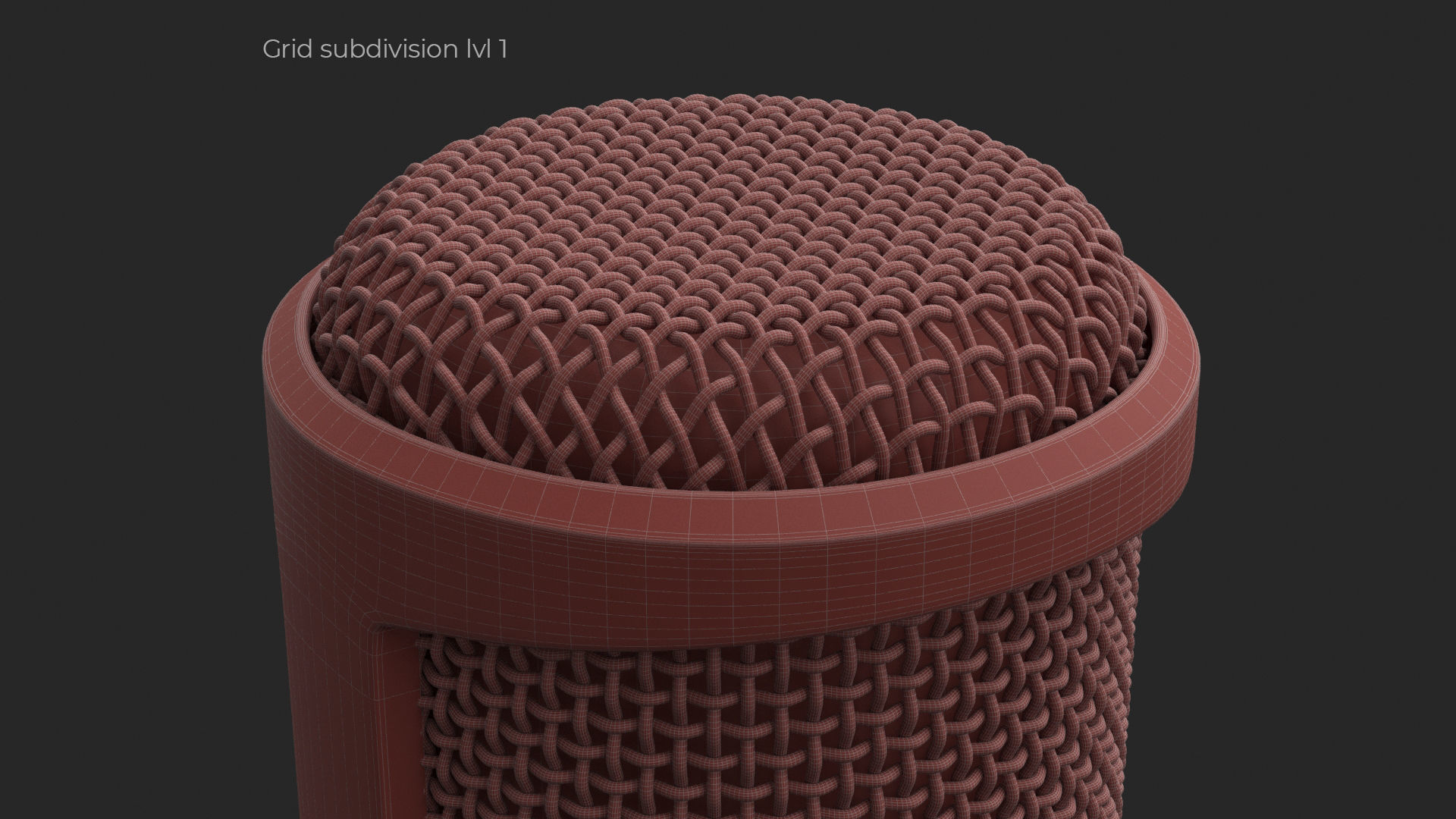 Audio-Technica AT2020 Microphone with USB port on tripod stand 3D model_15