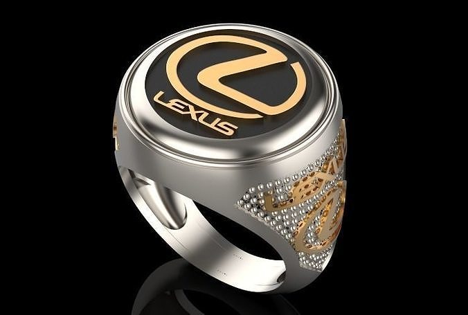 lexus ring Silver Gold  Print 3D print model