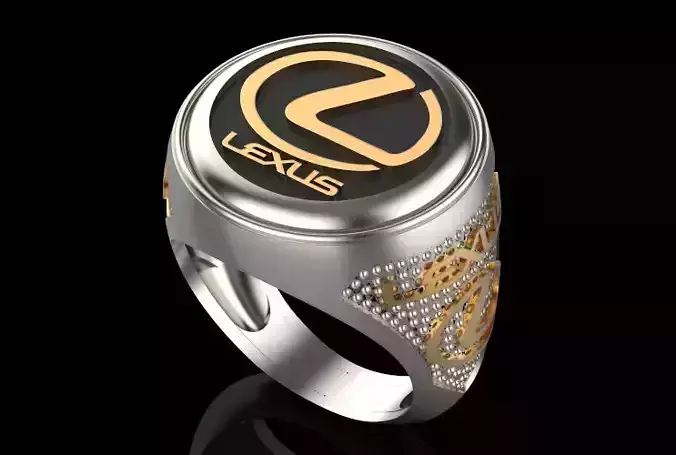 lexus ring Silver Gold  Print